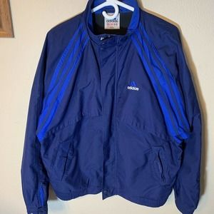 Adidas Golf Windbreaker Jacket Blue Size L RN 88387 CA 00411‎